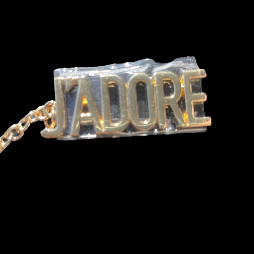 NEW in Box Dior J'adore Gold Keychain/Bag Chain with Dior Engraved Lobster Clasp - Picture 7 of 10
